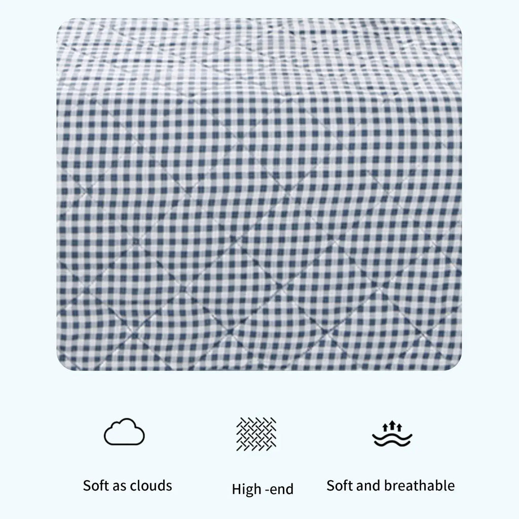 Lightweight Plaid Quilt for Bed & Sofa | Soft Washed Summer Comforter & Bedspread | Cozy Bedroom Decor in 5 Colours, 150x200 to 200x230cm