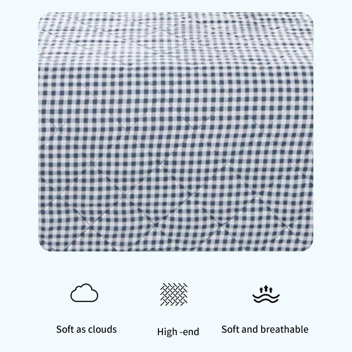 Lightweight Plaid Quilt for Bed & Sofa | Soft Washed Summer Comforter & Bedspread | Cozy Bedroom Decor in 5 Colours, 150x200 to 200x230cm