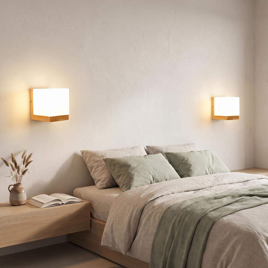 Wooden Wall Sconce for Bedroom, Kitchen & Living Room styled in a Norva home